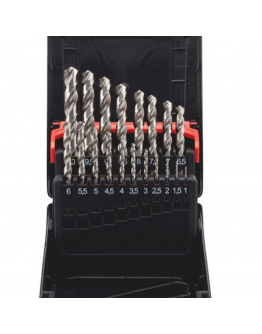 Helezon matkap ucu ürün seti HSCo DIN 338 tip RN Oksit, 19 parça